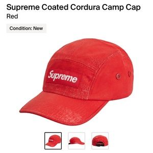 Supreme Bonded Mesh Camp Cap Red